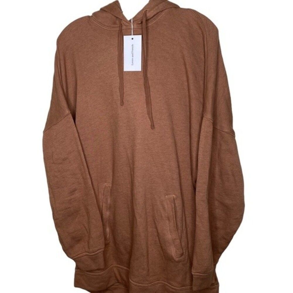 New Lovers + Friends Oversized Hoodie Mocha Nude medium - Picture 2 of 7